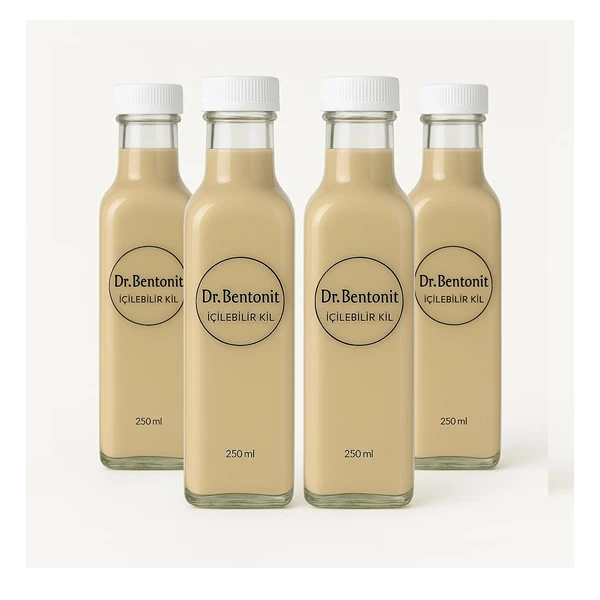 İçilebilir Bentonit Kil -Cam Şişe