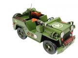 Diecast Model Metal Askeri Jeep  - ( Vintage , El Yapımı)